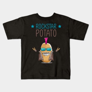 Punk Rock Star Potato Kids T-Shirt